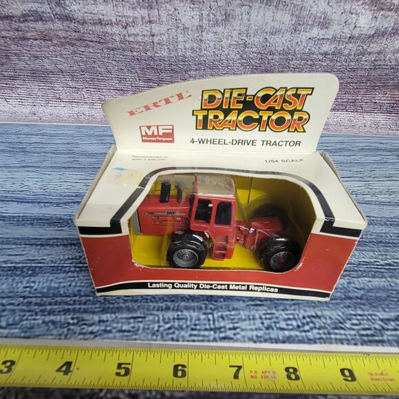 Vtg Ertl 1/64 scale Massey Ferguson 4880 4wd articulating diecast tractor red - Picture 1 of 10